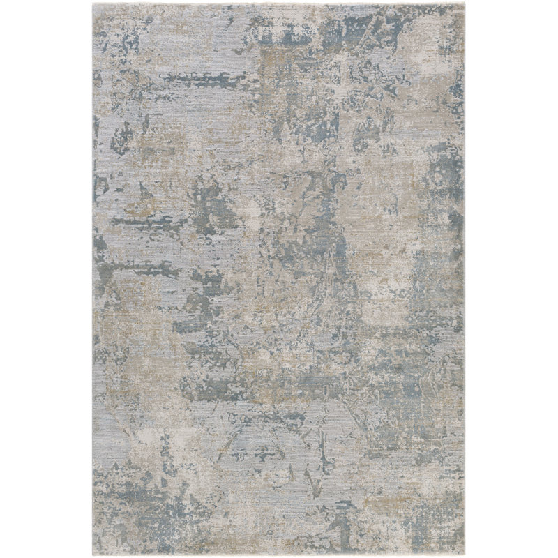 17 Stories Baudette Abstract Light Gray/Beige Area Rug Wayfair